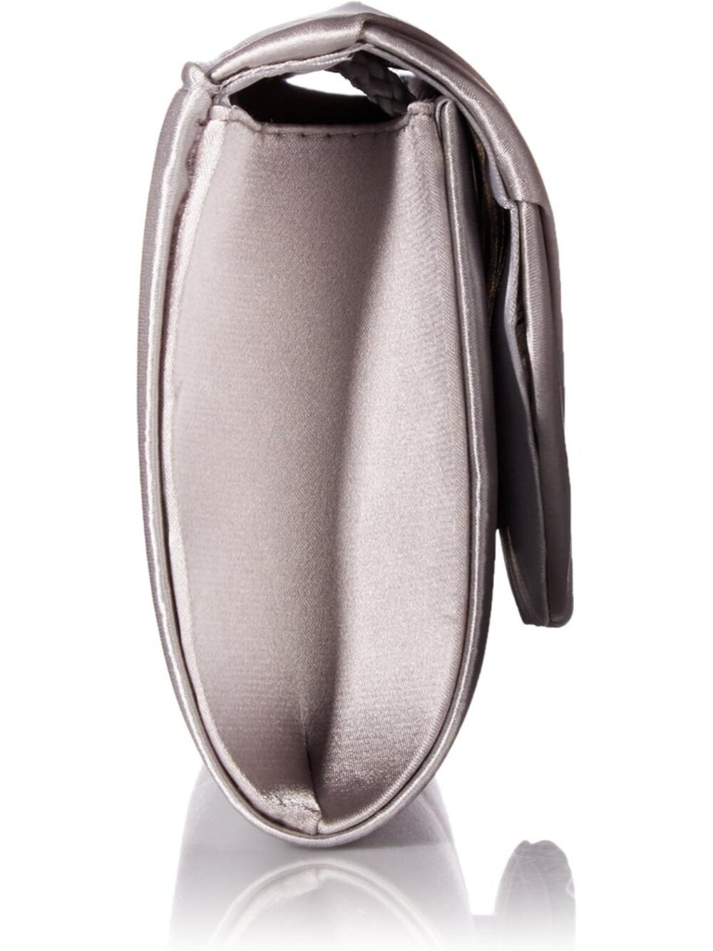 Women's Angel Satin Tuxedo Flap Evening Clutch | Satin - Picture 4 of 6